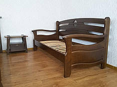 Прямий дерев'яний диван із масиву натурального дерева від виробника "Луї Дюпон Люкс"
