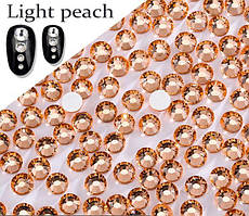 Стрази клейові (на клей) Premium Light Peach SS10 Non-hot Fix 100 шт. Стрази холодної фіксації