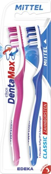 Зубна щітка Elkos DentaMax Mittel, середня жорсткість (2шт.)