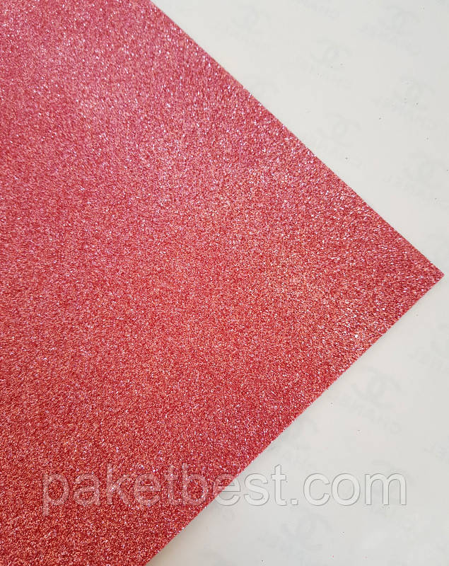 Фоамиран з глитером 50х70см ( 1,8 мм )Рожевий