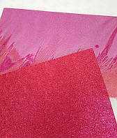 Фоміран клейовий з глітером LUX (малина) 20х30 см (1,8 мм)