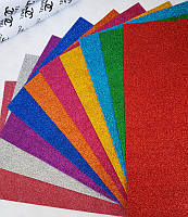 Фоаміран клейовий з глітером LUX (Асорті) 20х30 см (1,8 мм)