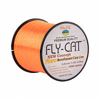 Волосінь NTEC Fly Cat Fluro Orange 1680м, Ø0.26 мм, 11.5 lb/5.3 кг