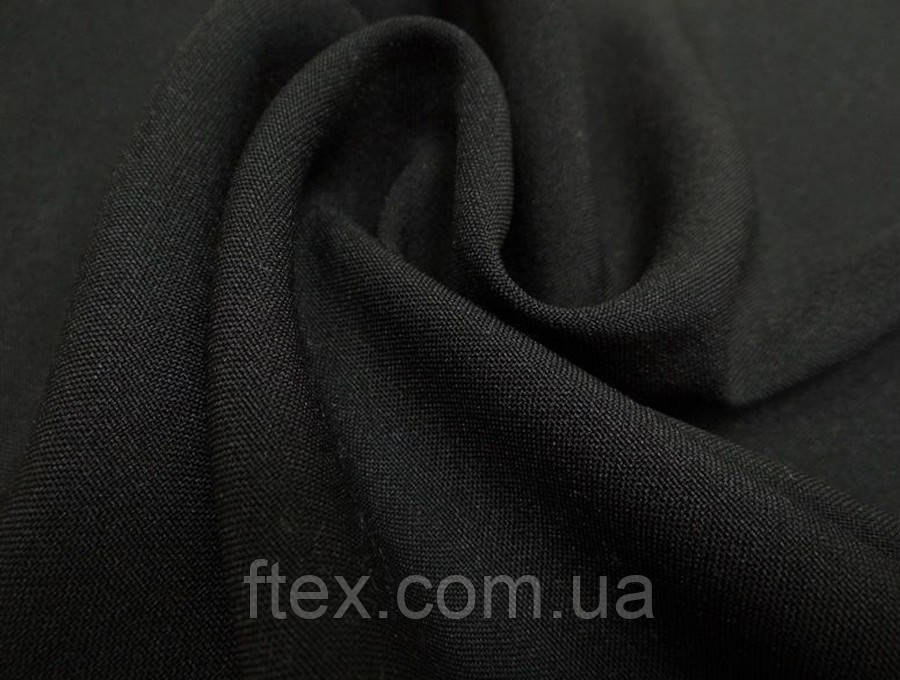 Тканина Габардин Чорний, фото 1