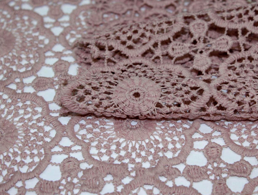 Гипюр Макраме Пудра, фото 1