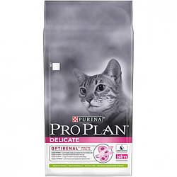 Корм PRO PLAN Delicate Adult (Про План для кішок з чутливим травленням з ягням), 10кг.