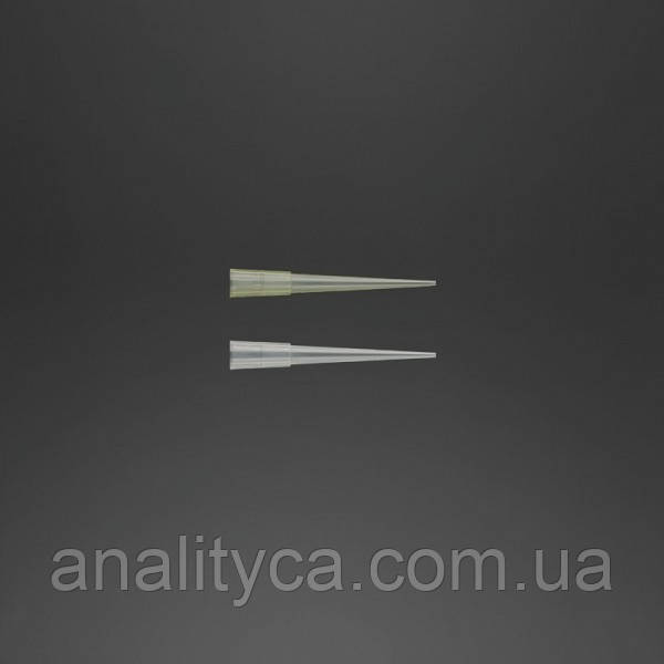 Наконечник жовтий для пипеточного дозатора 0-200 мкл (типу Gilson),нестер. 1000 штук, фото 1