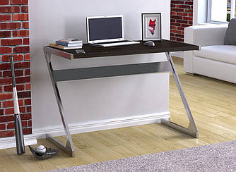 Письмовий стіл для дому та офісу Z-110 Loft Design Хром / Венге Корсика