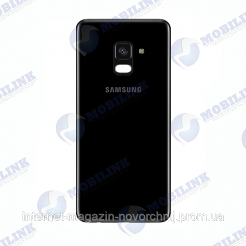 Кришка задня Samsung A8+ A730 Чорна Black GH82-15629A оригінал!