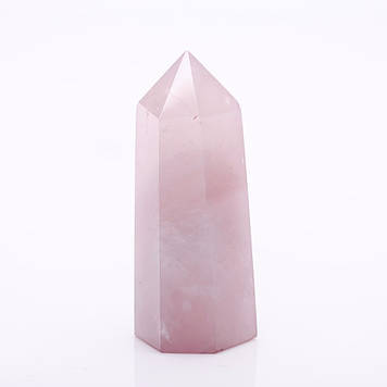 Кристал багатогранник "олівець" сувенір натуральний камінь Рожевий кварц асорті розмірів (ціна за 100 грам)