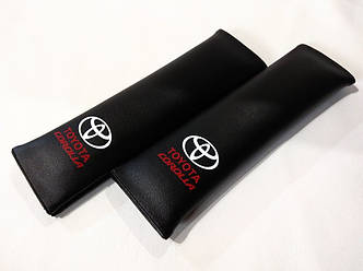 Подушки накладки на ремінь безпеки Toyota COROLLA чорні