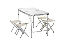 Складаний туристичний стіл + 4 стільці Folding Table 120x60 см