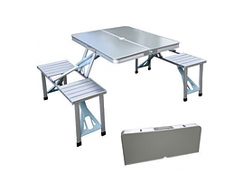 Розкладний туристичний стіл і стільці Folding Picnic Table 86x68 см, похідний набір стіл і стільці