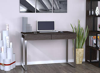 Письмовий стіл для дому та офісу L-11 Loft Design Хром / Венге Корсика