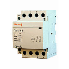 Модульний контактор ПМм 4 полюси 40A 4NO 400В ElectrO (шт)