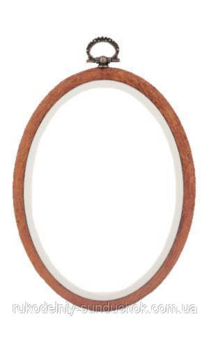 Пяльцы-рамка Nurge 230-7 овальные каучуковые с подвесом, диаметр 115*150 мм, толщина 8 мм, фото 1