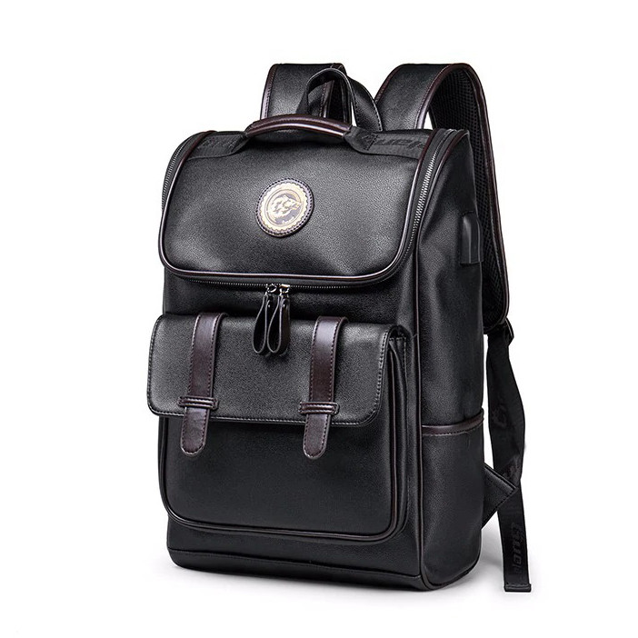 Рюкзак городской мужской LIELANG с USB портом. Мужской рюкзак для ноутбука Черный - фото 4 - id-p986675668