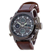 Чоловічі годинники AMST 3003A Black-Brown Wristband