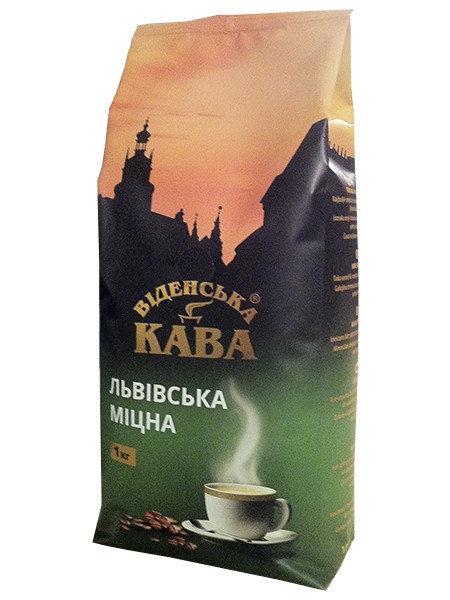 Кофе в зернах "Віденська Кава Львівська Міцна" 1кг. Україна
