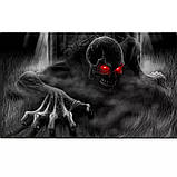 3д-наклейка на заднє скло авто, череп, фото 3