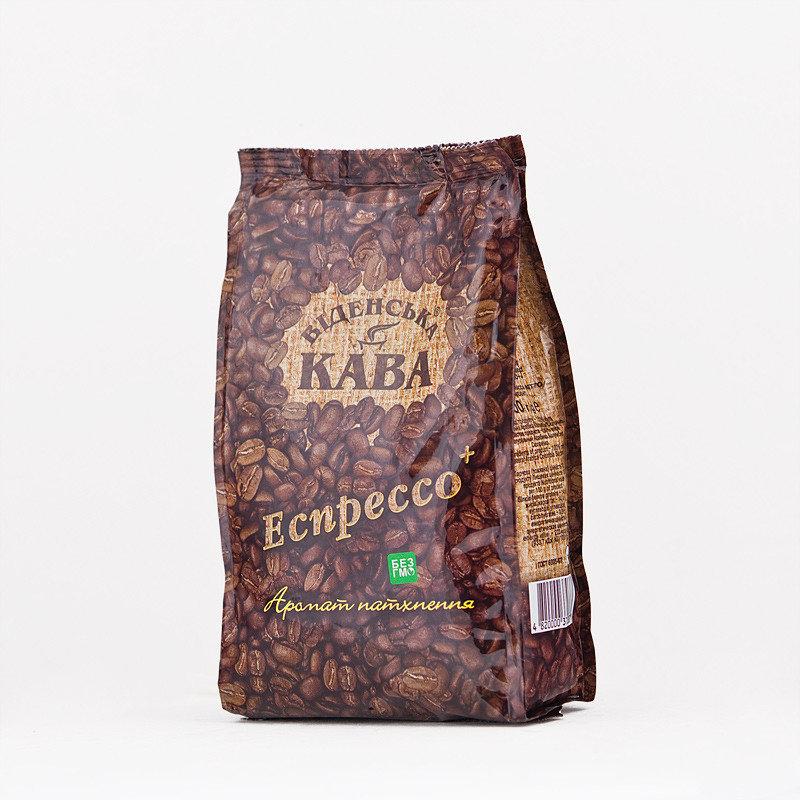 Кофе в зернах "Віденська Кава Espresso +" 500 грамм Украина, фото 1