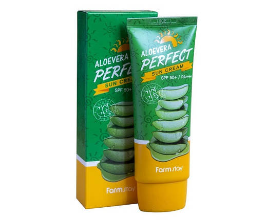 Сонцезахисний крем FarmStay Aloe Vera Perfect Sun Cream SPF 50+/PA+++ 70 мл, фото 1