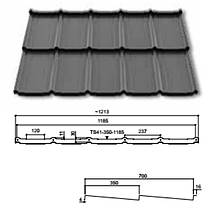 Модульна черепиця ⁇ Ruukki Frigge ⁇ RR 23 ⁇ Rough Matt ⁇ Ruukki 30 ⁇ , фото 3