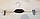Плічка вішалки тремпеля з чорною дерев'яною вставкою з прищіпками для штанів і спідниць, 40 см, фото 3