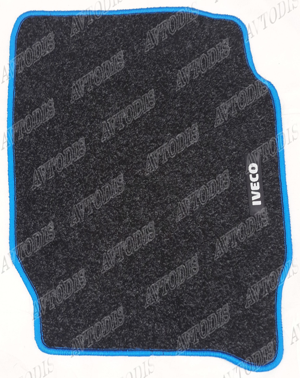 Коврики текстильные Iveco Stralis 2007- (узкая кабина)(чёрно-синий) ЛЮКС - фото 4 - id-p979157078
