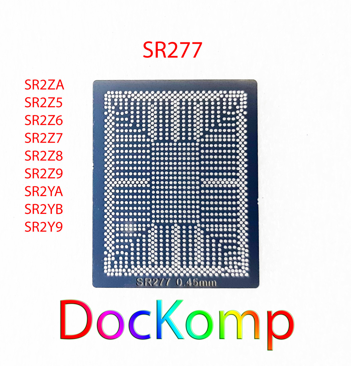 Шаблон, Трафарет BGA (БГА) Ø 0.4 Mm SR2ZA, SR2Z5, SR2Z6, SR2Z7, SR2Z8 ...