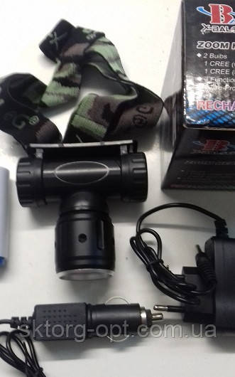 Фонарь налобный BL-6952 ультрафиолет