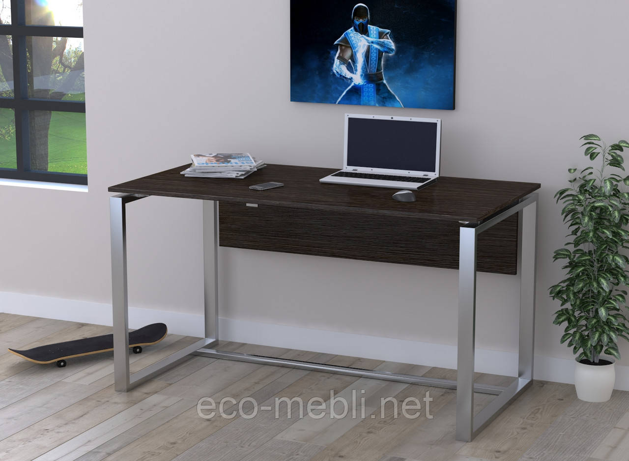 Письмовий стіл для дому та офісу Q-135-32 Loft Design Хром / Венге Корсика