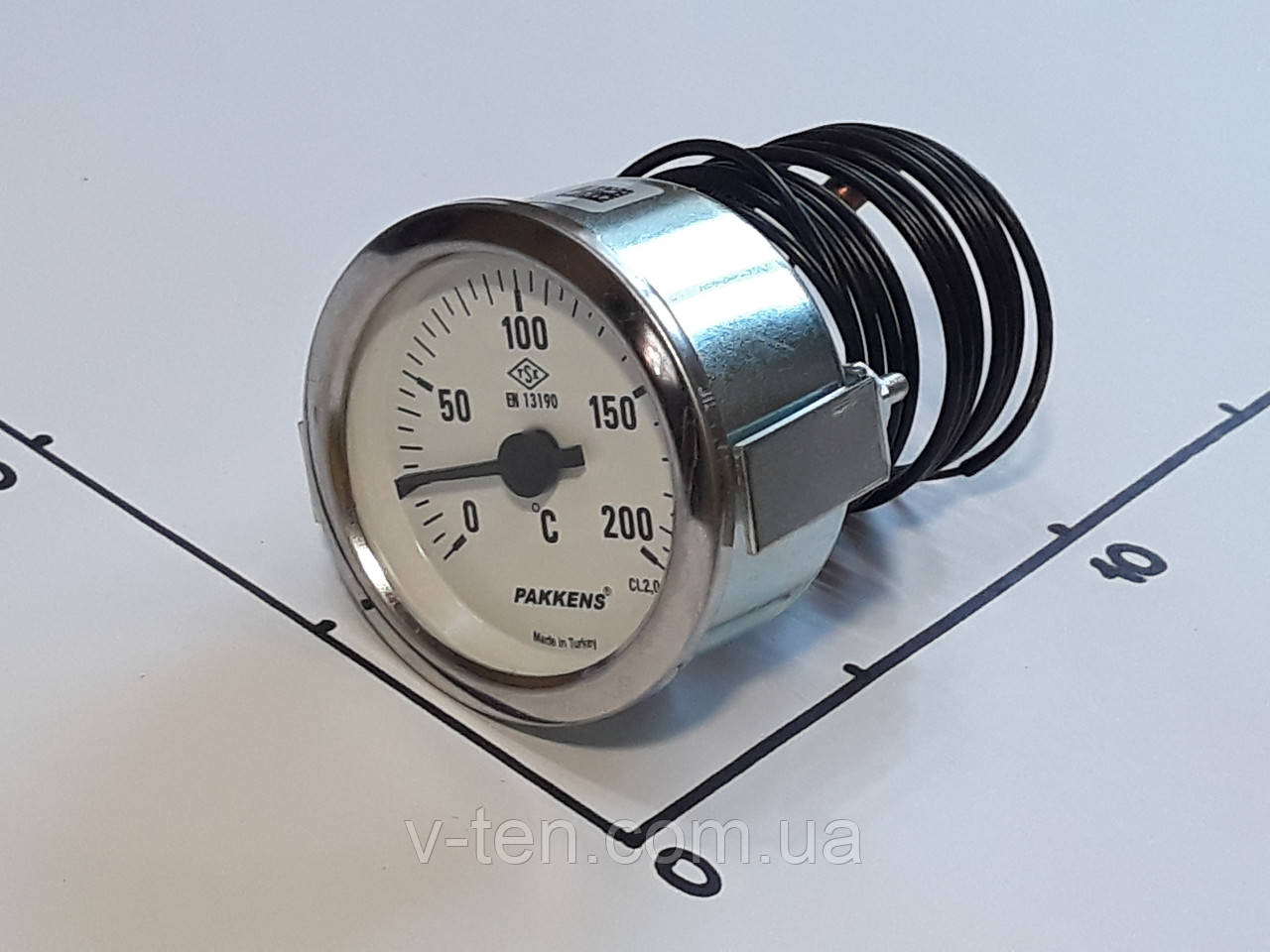 Термометр Ø60мм / 200°С / L-200 cм капиллярный PAKKENS (Турция)