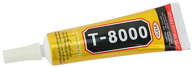 Клей прозорий T8000 для Модуля (Дисплей + сенсор)+Сенсору (Тачскрін), 15ml в тюбику з дозатором