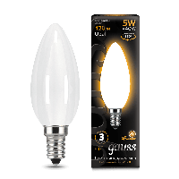 Лампа Gauss LED Filament Candle OPAL E14 5W 3000К