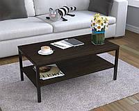 Журнальный стол в гостиную L-1 Loft Design Черный Матовый / Венге Корсика