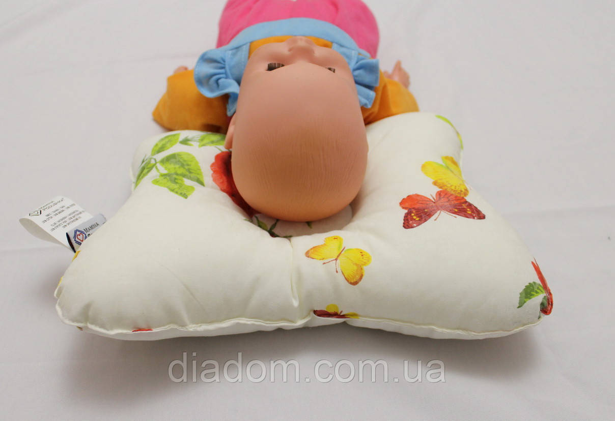 Подушка для младенцев ортопедическая "Бабочка" Теплое Лето - фото 2 - id-p68763584