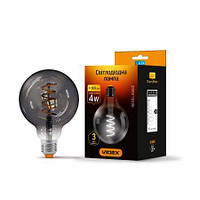 Лампа світлодіодна VIDEX Filament G95FG 4W E27 2100 K 220V титан