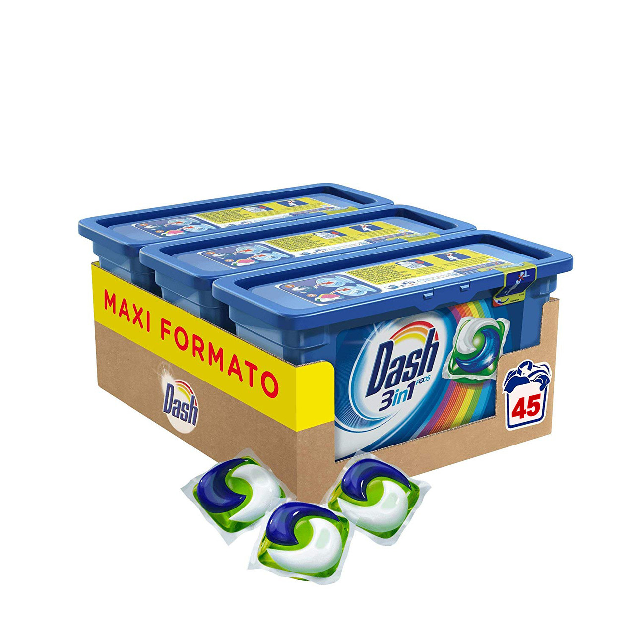 Капсули для прання кольорової білизни Dash Salva Color 3 в 1 45 шт, фото 1
