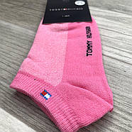 Шкарпетки жіночі спортивні короткі х/б з сіткою Tommy Hilfiger, Туреччина, розмір 36-40, асорті, 04750, фото 2