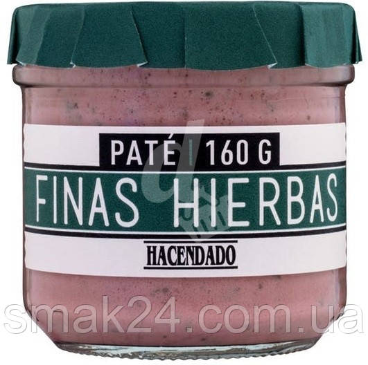 Паштет без глютену зі свинячої печінки з травами ерви Pate Pimienta Hacendado 160 г Іспанія