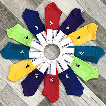Шкарпетки чоловічі спортивні х/б з сіткою короткі Adidas, Німеччина, 41-45 розмір, асорті, 12655