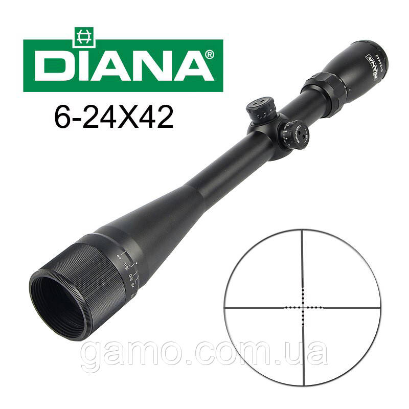 Приціл оптичний DIANA 6-24x42 AO Mil-Dot