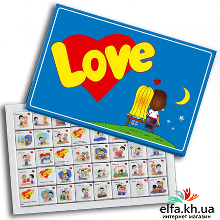 Шоколадний набір «Love is» (30 шоколадок), фото 2