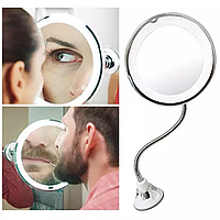 Гнучке дзеркало на присосці 5X Ultra Flexible Mirror з 5ти кратним збільшенням і підсвіткою