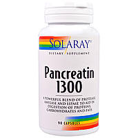 Панкреатин 1300, Solaray, 90 капсул