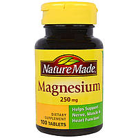 Магній, Nature Made, 250 мг, 100 таблеток