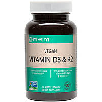 Вітаміни D3 і K2 для веганів, MRM, 60 рослинних капсул