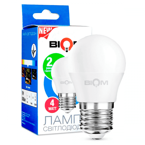 Світлодіодна лампочка Biom LED E14 4 W 4500 K
