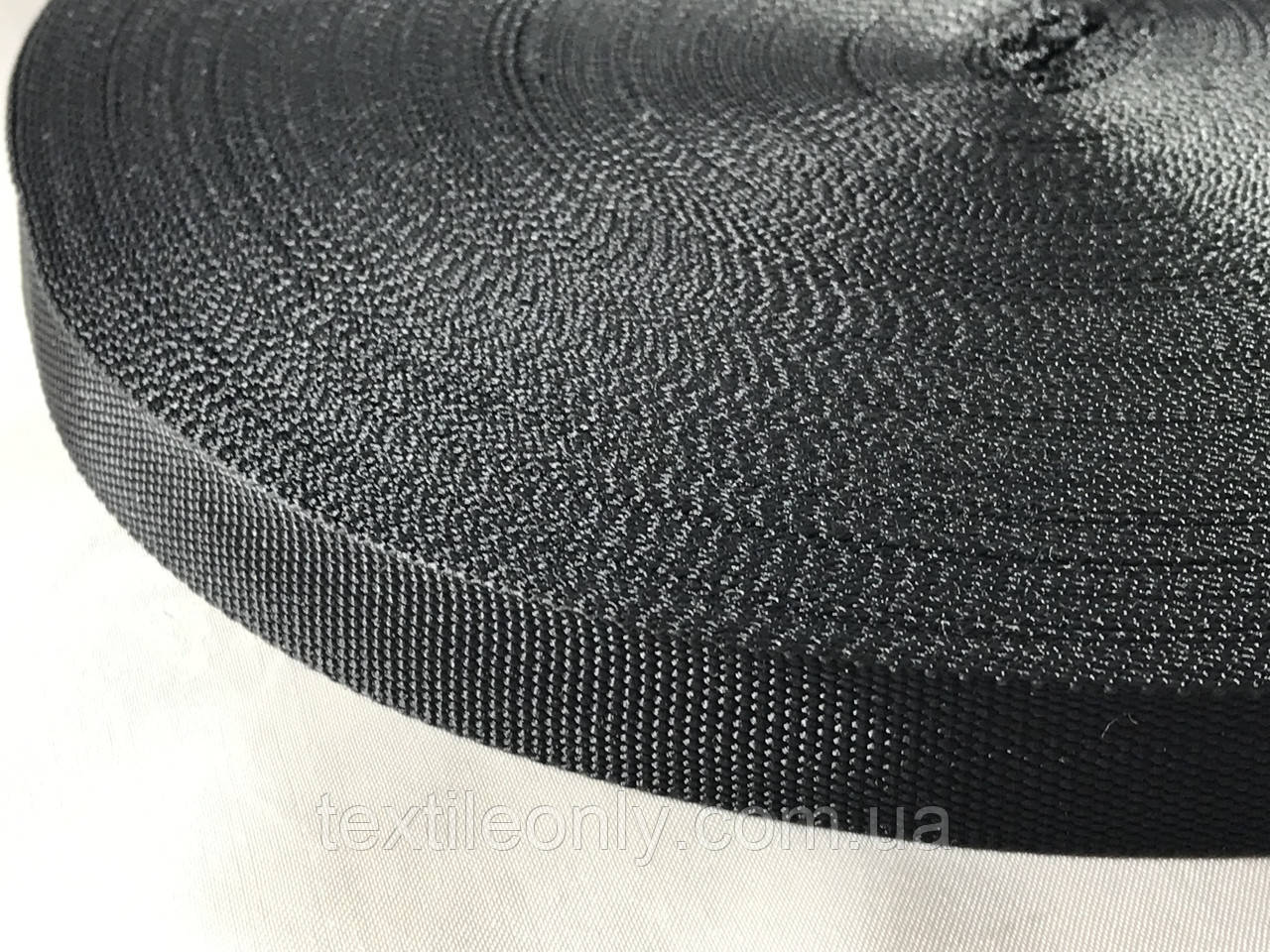 Тесьма сумочна колір чорний 15 мм